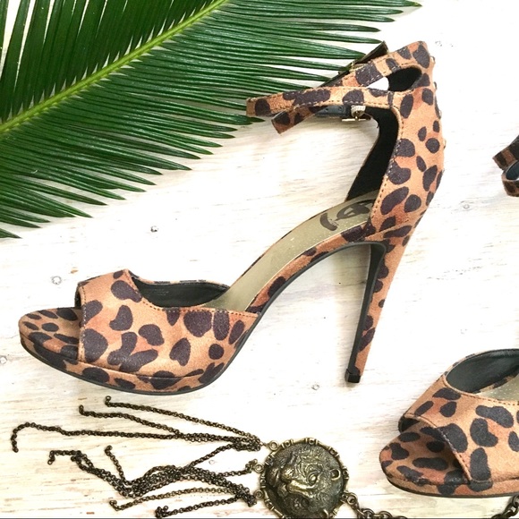 Guess-Leopard Print Heels 5” 👠 9 - Picture 5 of 8